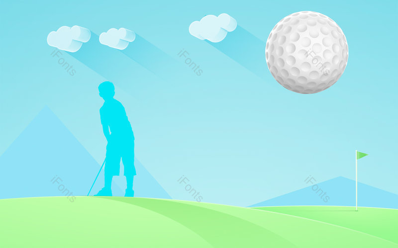 春季校园运动会欢乐童年高尔夫比赛,插画/手绘图,插画/手绘图库,插画/手绘图下载,插画/手绘